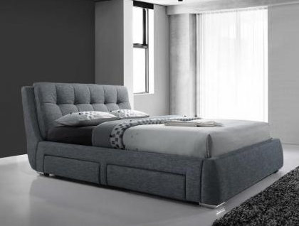 Grey Fabric Bed