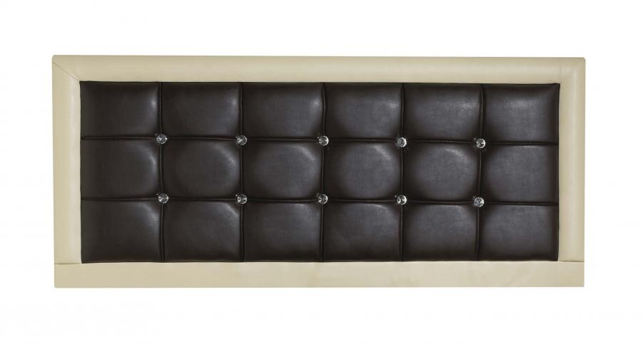 Ten Diamonds Faux Leather Headboard For Sale