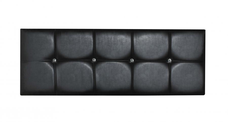 Four Crystals Faux Leather Headboard For Sale