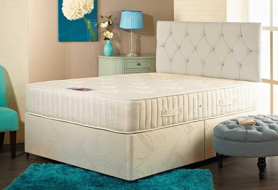DreamMode Memory Foam Sprung Divan Bed Includes Base and Mattress