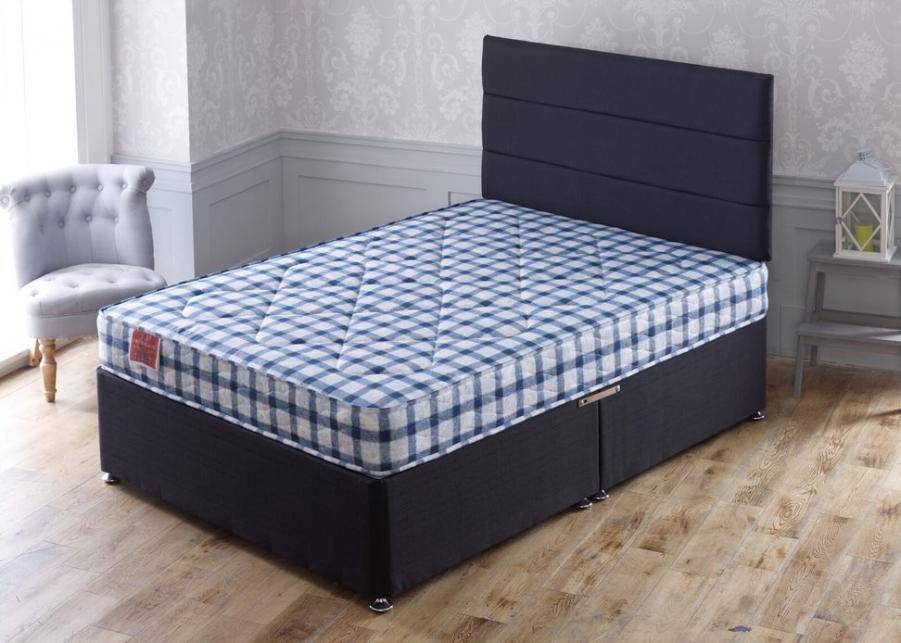 Apollo Beds Orthopedic Acetate Quilted Divan Bed Includes Base and Mattress