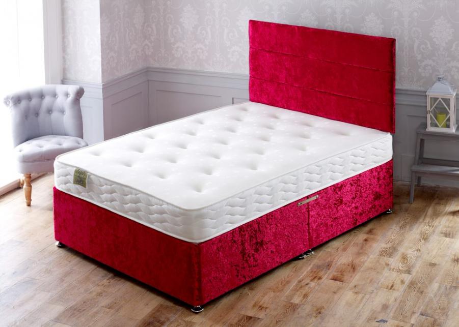 Apollo Beds Marathon Memory Sprung Divan Bed Includes Base and Mattress