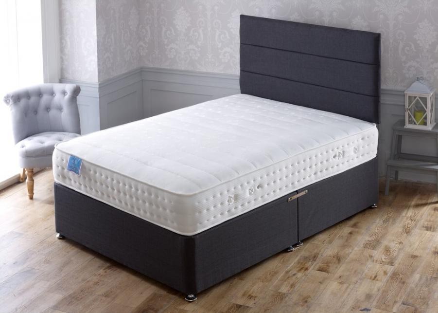 Apollo Beds 1500 Pocket Sprung Geltec Divan Bed Includes Base and Mattress