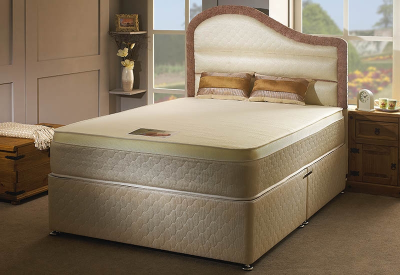DreamMode Boston Plus Memory Foam Sprung Divan Bed Includes Base and Mattress