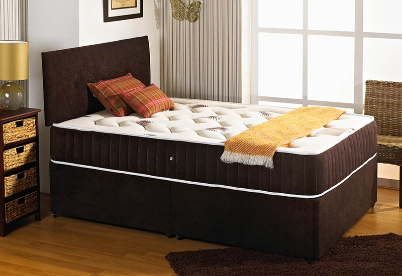 DreamMode Cumbria Memory Foam Coil Spring Divan Bed Includes Base and Mattress