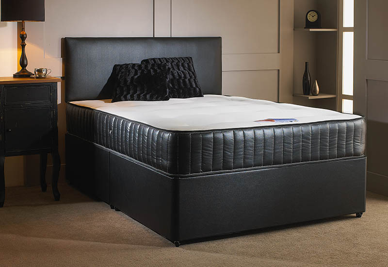 DreamMode Reverso Memory Foam Sprung Divan Bed FREE Headboard Includes Base Mattress and Headboard