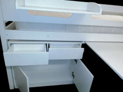 Artisan White Metro Midsleeper Cabin Bed