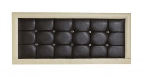 Ten Diamonds Faux Leather Headboard For Sale