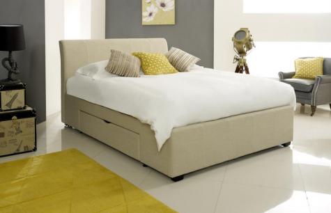 Artisan Rosabella Stone Fabric Drawer Bed