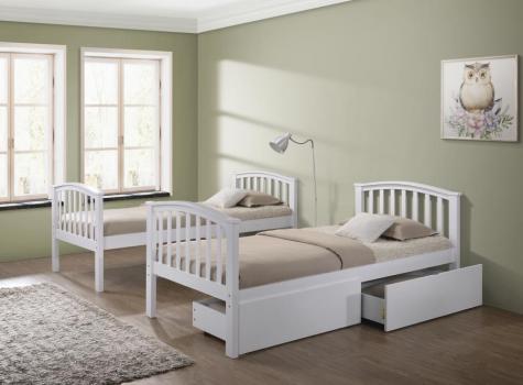 Artisan Anchorage White Finish Bunk Bed with Two Underbed Drawers