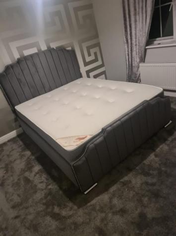 Lavish Beds Tower Upholstered Bed Frame