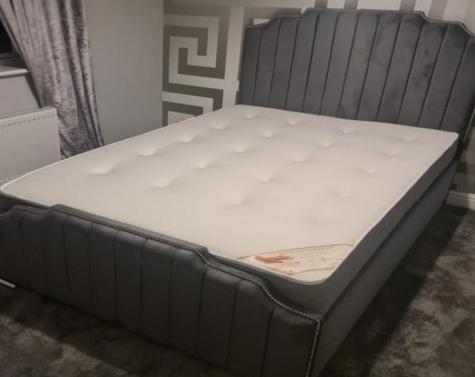 Lavish Beds Tower Upholstered Bed Frame