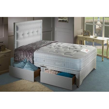 DreamMode Sheraton Pillow Top 1200 Pocket Sprung Divan Bed Includes Base and Mattress